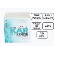 KARSTONE ( KS5043 ) KARE 24 Paket 17 g/m² TEK KAT Küçük Boy Kağıt Peçete