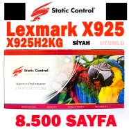 STATIC CONTROL RC2LX925KWB Lexmark X925H2KG X925 Siyah 8500 Sayfa SİYAH MUADI...