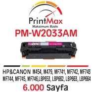 PRINTMAX PM-W2033AM PM-W2033AM 6000 Sayfa KIRMIZI (MAGENTA) MUADIL Lazer Yazı...