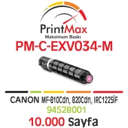 PRINTMAX PM-C-EXV034-M PM-C-EXV034-M 10000 Sayfa KIRMIZI (MAGENTA) MUADIL Laz...