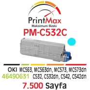 PRINTMAX PM-C532C PM-C532C 7500 Sayfa MAVİ (CYAN) MUADIL Lazer Yazıcılar / Fa...