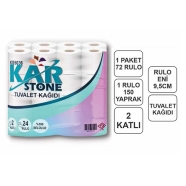 KARSTONE KS5036 Kokusuz 72'Lİ RULO 34 g/m² ÇİFT KAT Tuvalet Kağıdı