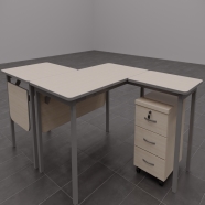 ALİVA DR ALMT 5858 ALMT 5858 "L" Tipi 3'lü Masa Takımı