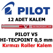 PILOT BX-V5-R KIRMIZI 0,3 mm F (İnce) PILOT V5 HI-TECHPOINT İĞNE UÇLU ROLLER ...
