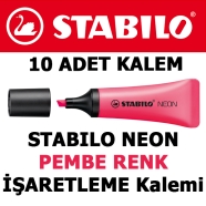 STABILO 72/56 NEON,  Pembe Fosforlu işaretleme kalemi PEMBE İşaretleme Kalemi