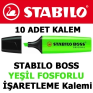 STABILO 70/33 BOSS ORIGINAL, Yeşil Fosforlu işaretleme kalemi YEŞİL İşaretlem...