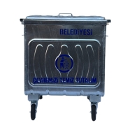 1LİK 1LİK002 1LİK002 400 lt SICAK DALDIRMA GALVANİZ KAPLAMA Çöp Konteyneri