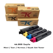 WEB TONER WT-TK5280-SET WT-TK5280-SET 46000 Sayfa 4 RENK ( MAVİ,SİYAH,SARI,KI...