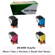 WEB TONER WT-TNP50-SET WT-TNP50-SET 20000 Sayfa 4 RENK ( MAVİ,SİYAH,SARI,KIRM...