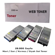 WEB TONER WT-OKİC650-SET WT-OKİC650-SET 28000 Sayfa 4 RENK ( MAVİ,SİYAH,SARI,...