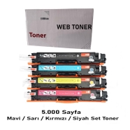 WEB TONER WT-CE310-SET WT-CE310-SET 5000 Sayfa 4 RENK ( MAVİ,SİYAH,SARI,KIRMI...