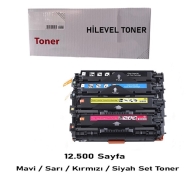 HİLEVEL TONER HT-CE410-SET HT-CE410-SET 125000 Sayfa 4 RENK ( MAVİ,SİYAH,SARI...