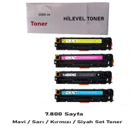 HİLEVEL TONER HT-CB540-SET HT-CB540-SET 78000 Sayfa 4 RENK ( MAVİ,SİYAH,SARI,...
