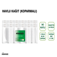 MYHOUSE MY1009 HAVLU KAĞIT(KOPARMALI) 24'lü RULO 40 g/m² ÇİFT KAT Kağıt Havlu