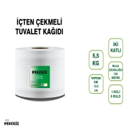 MYHOUSE MY1002 İÇTEN ÇEKMELİ TUVALET KAĞIDI 5,5KG 6'lı RULO 32 g/m² ÇİFT KAT ...