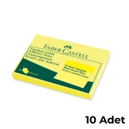 FABER CASTELL 5089565701000 FC Yapışkan Notluk 100X75mm, Sarı 10 lu Yapışkan ...