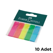FABER CASTELL 5089268109000 FC Yapışkan Ayraç (Film index) 10 lu Yapışkan Not...