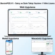 BenimPOS V1 Satış ve Stok Takip Yazılımı 1 Yıllık Lisans BNMPS01 Stok Ve Depo...