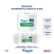 ROYALE ROYALE 2003 ROYALE-2003 HAREKETLİHAVLU 6 lı 21 cm 6 kg 6'lı FOTOSELLİ ...
