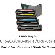 HİLEVEL TONER HT-CF540X-SET HT-CF540X-SET 9000 Sayfa 4 RENK ( MAVİ,SİYAH,SARI...