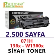 PRINTERMAYIN CANCRG071HBK CANCRG071HBK 2500 Sayfa SİYAH MUADIL Lazer Yazıcıla...