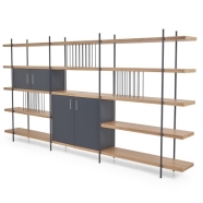 ZİVELLA PLAN PLK34631 3460 x 306 x 1755 mm Kitaplık