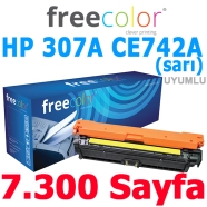 FREECOLOR 5225Y-FRC HP 307A CE742A 7300 Sayfa YELLOW MUADIL Lazer Yazıcılar /...