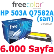 FREECOLOR 3800Y-FRC HP 503A Q7582A 6000 Sayfa YELLOW MUADIL Lazer Yazıcılar /...