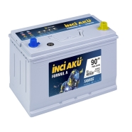 İNCİ ( 1011155 ) 12 V 90 Ah C20 FORMUL A TAURUS SULU Akü