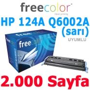 FREECOLOR 2600Y-FRC HP 124A  Q6002A 2000 Sayfa YELLOW MUADIL Lazer Yazıcılar ...