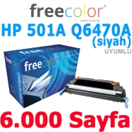 FREECOLOR 363800K-FRC HP 501A  Q6470A 6000 Sayfa BLACK MUADIL Lazer Yazıcılar...