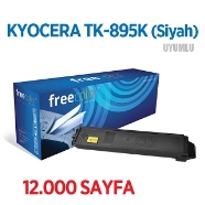 FREECOLOR TK895K-FRC KYOCERA TK-895 K 12000 Sayfa BLACK MUADIL Lazer Yazıcıla...