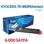 FREECOLOR TK895M-FRC KYOCERA TK-895 M 6000 Sayfa MAGENTA MUADIL Lazer Yazıcıl...
