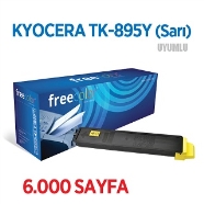 FREECOLOR TK895Y-FRC KYOCERA TK-895 Y 6000 Sayfa YELLOW MUADIL Lazer Yazıcıla...