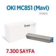 FREECOLOR MC851C-FRC OKI 44059171  MAVI (CYAN) 7300 Sayfa CYAN MUADIL Lazer Y...