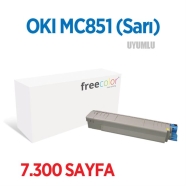 FREECOLOR MC851Y-FRC OKI 44059169  SARI (YELLOW) 7300 Sayfa YELLOW MUADIL Laz...