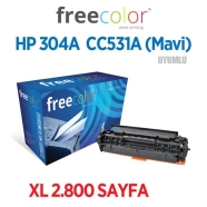 FREECOLOR 2025C-FRC HP 304A  CC531A 2800 Sayfa CYAN MUADIL Lazer Yazıcılar / ...