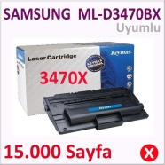 KEYMAX 350452-071004 SAMSUNG ML-D3470BX 15000 Sayfa BLACK MUADIL Lazer Yazıcı...