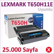 KEYMAX 350411-041004 LEXMARK T650H11E 25000 Sayfa BLACK MUADIL Lazer Yazıcıla...