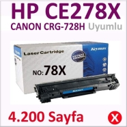 KEYMAX 350338-077004 HP CE278X 4200 Sayfa BLACK MUADIL Lazer Yazıcılar / Faks...
