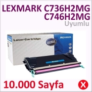 KEYMAX 350412-043004 LEXMARK C736H2MG - C746H2MG 10000 Sayfa MAGENTA MUADIL L...