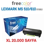 FREECOLOR MS610-HY-MEA-FRC LEXMARK MS510 / MS610 502U 20000 Sayfa BLACK MUADI...
