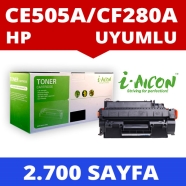 I-AICON C-CE505A/280A HP CF280A/CE505A/CRG719 2700 Sayfa BLACK MUADIL Lazer Y...