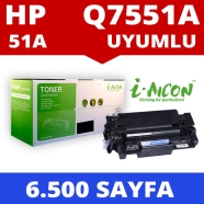 I-AICON C-Q7551A HP Q7551A 6500 Sayfa BLACK MUADIL Lazer Yazıcılar / Faks Mak...