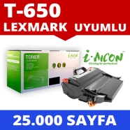 I-AICON C-T650 LEXMARK T650H11E 25000 Sayfa BLACK MUADIL Lazer Yazıcılar / Fa...
