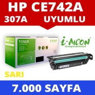 I-AICON C-CE742A HP CE742A 7000 Sayfa YELLOW MUADIL Lazer Yazıcılar / Faks Ma...