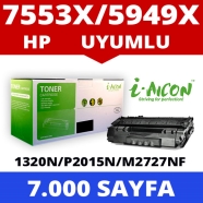 I-AICON C-Q7553X/Q5949X Universal HP Q7553X/Q5949X 7000 Sayfa BLACK MUADIL La...