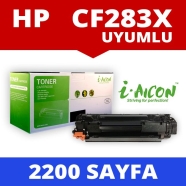 I-AICON C-CF283X HP CF283X/CRG737 2200 Sayfa BLACK MUADIL Lazer Yazıcılar / F...