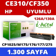 I-AICON HPC-CE310A/CF350A(Universal) HP CE310A/CF350A/CRG729 1300 Sayfa BLACK...