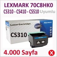 KEYMAX 0000-351523-041004 LEXMARK 70C8HK0 4000 Sayfa BLACK MUADIL Lazer Yazıc...
